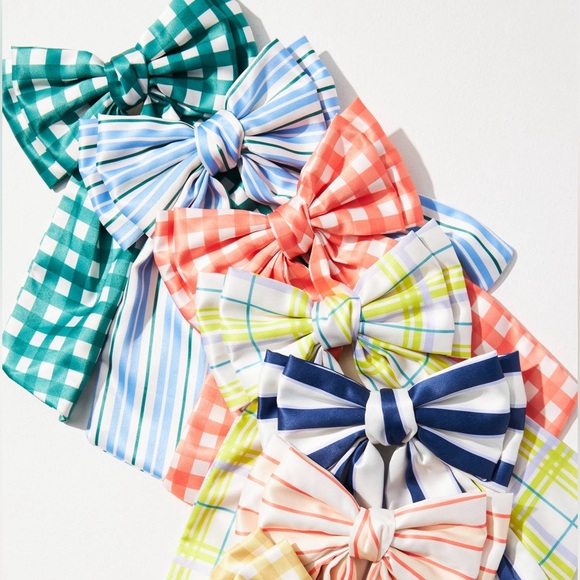❤️ ANTHROPOLOGIE | Gingham pattern hair bow with hidden clip - Picture 3 of 6